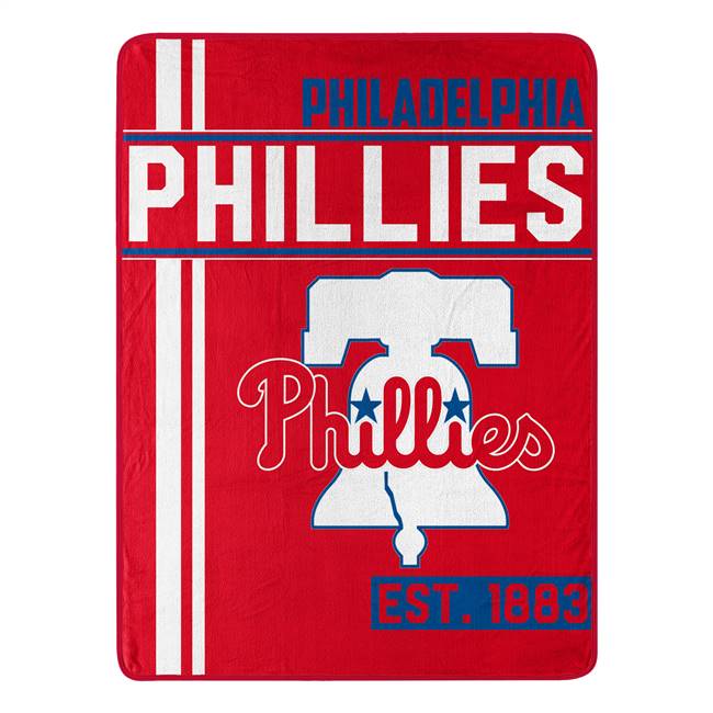 Philadelphia Baseball Phillies Walk Off Micro Raschel Throw Blanket 46X60 inches