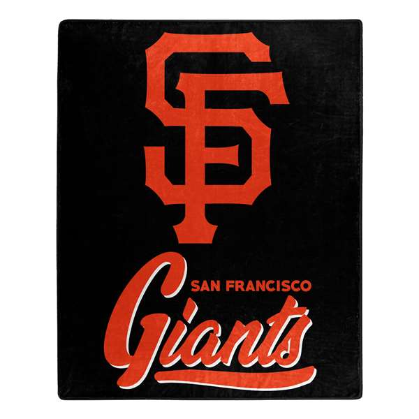 San Francisco Baseball Giants Signature Raschel Plush Throw Blanket 50X60 inches