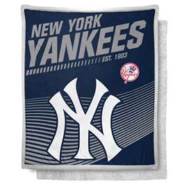 New York Yankees New School Mink Sherpa Blanket 50X60 inches