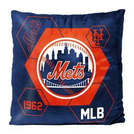 New York Baseball Mets Connector Reversible Velvet Pillow 16X16 inches