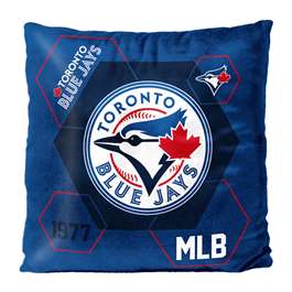 Toronto Baseball Blue Jays Connector Reversible Velvet Pillow 16X16 inches