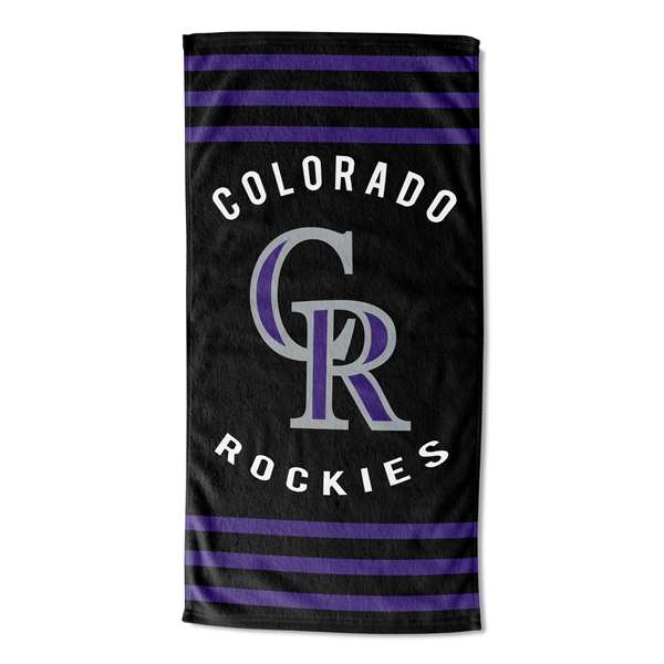 Colorado Baseball Rockies Striped Beach Towel 30X60 inches