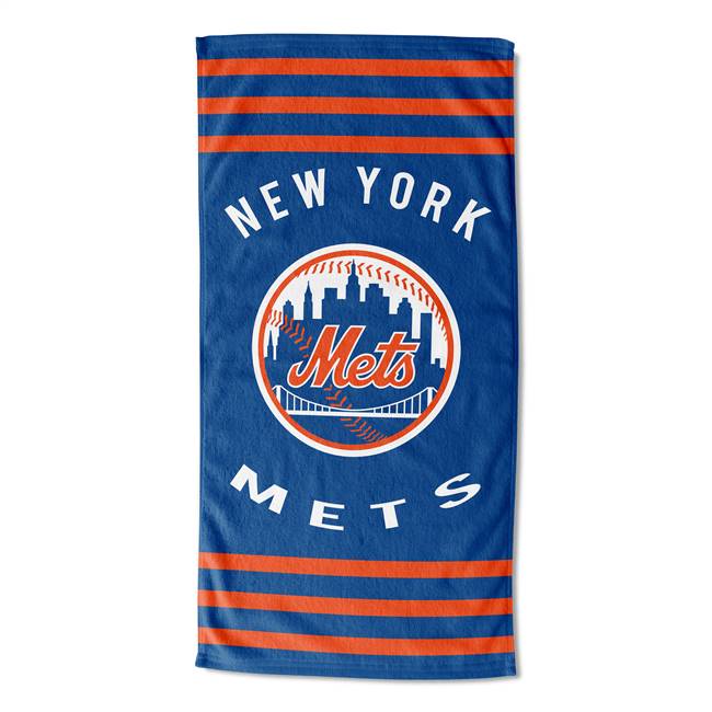 New York Baseball Mets Stripes Beach Towel 30X60 inches