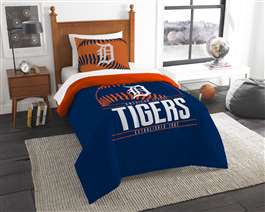 Detroit Baseball Tigers Grand Slam King Bed Comforter and Sham Set  