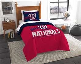 Washington Baseball Nationals Grand Slam King Bed Comforter and Sham Set  