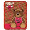 Chicago Basketball Bulls Half Court Woven Jacquard Baby Throw Blanket 