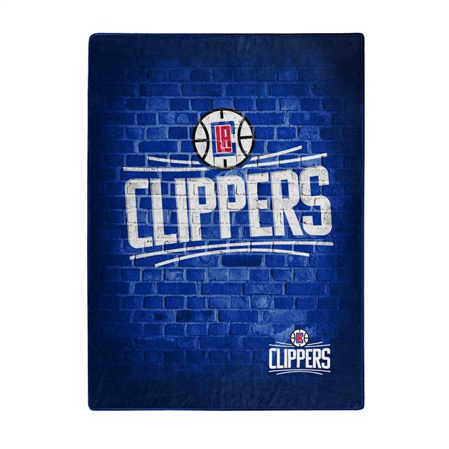 Los Angeles Basketball Clippers Street Raschel Throw Blanket 60X80