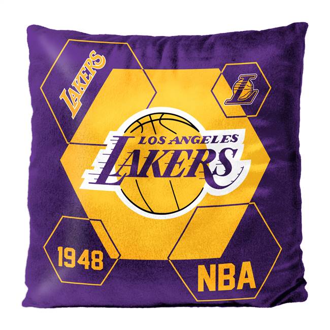Los Angeles Basketball Lakers Connector 16X16 Reversible Velvet Pillow 