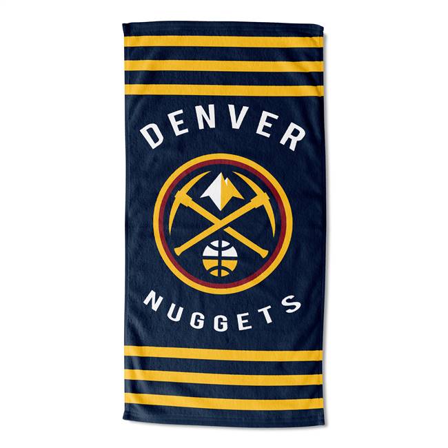Denver Basketball Nuggets Stripes Beach Towel 30X60 
