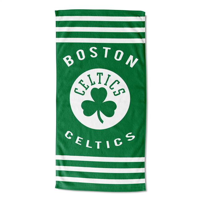 Boston Celtics Stripes Beach Towel 30X60
