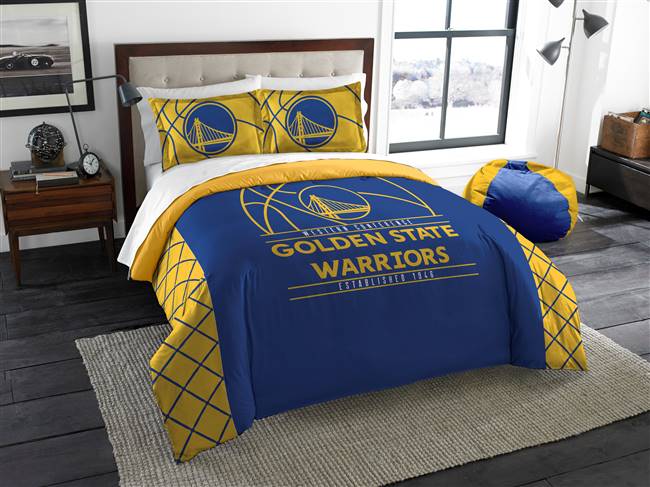 Golden State Basketball Warriors Reverse Slam Full-Queen Bed Comforter and Sham Set 