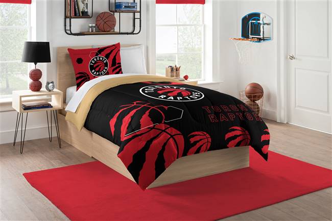 Toronto Raptors Hexagon Twin Bed Printed Comforter Set