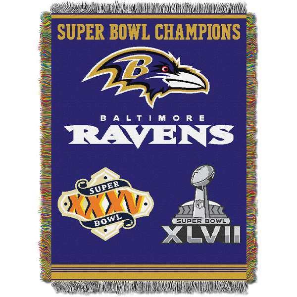 Baltimore Ravens Commemorative Series 2x Champs Tapestry
