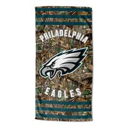 Philadelphia Eagles Real Tree Stripes Beach Towel 