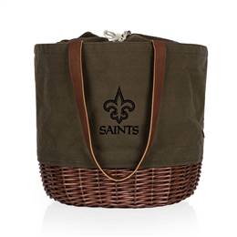 New Orleans Saints Canvas and Willow Basket Tote