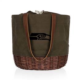 Seattle Seahawks Canvas and Willow Basket Tote