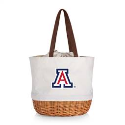 Arizona Wildcats Canvas and Willow Basket Tote