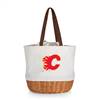 Calgary Flames Canvas and Willow Basket Tote