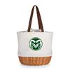 Colorado State Rams Canvas and Willow Basket Tote