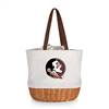 Florida State Seminoles Canvas and Willow Basket Tote