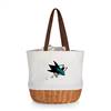 San Jose Sharks Canvas and Willow Basket Tote