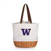 Washington Huskies Canvas and Willow Basket Tote