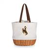 Wyoming Cowboys Canvas and Willow Basket Tote