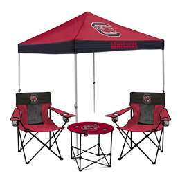 South Carolina Gamecocks Canopy Tailgate Bundle - Set Includes 9X9 Canopy, 2 Chairs and 1 Side Table