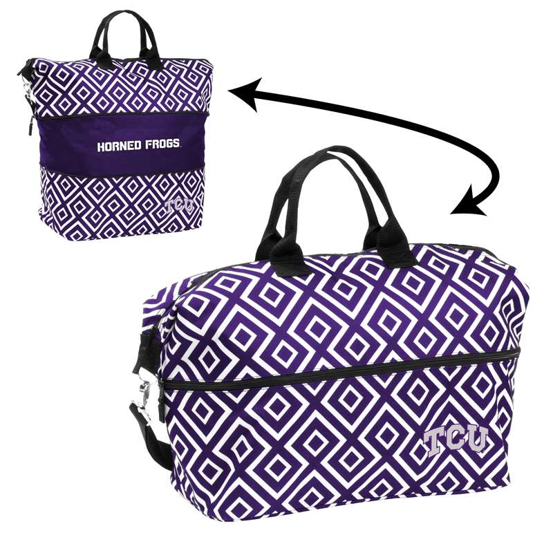 TCU Texas Christian University Horned Frogs Expandable Tote Bag