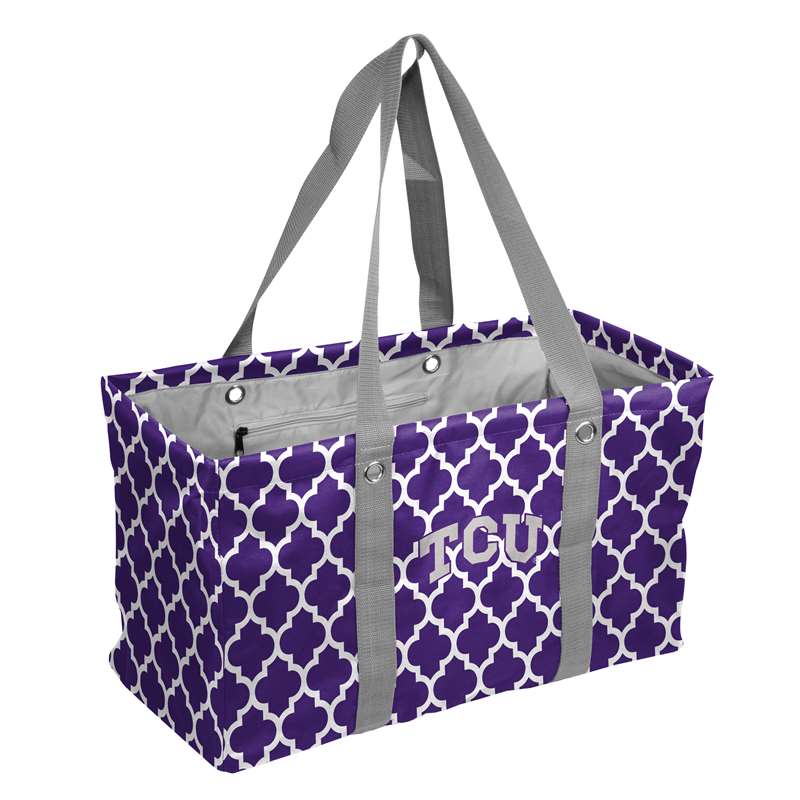 TCU Quatrefoil Picnic Caddy