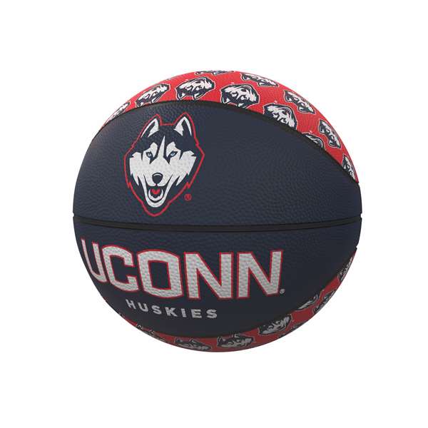 University of Connecticut UCONN Huskies Repeating Logo Youth Size Rubber Basketball