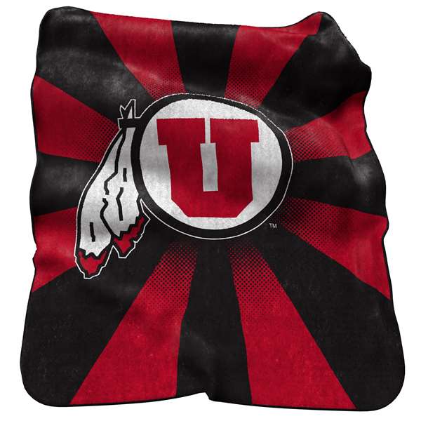University of Utah Utes Raschel Throw Blanket 60 X 50 inches
