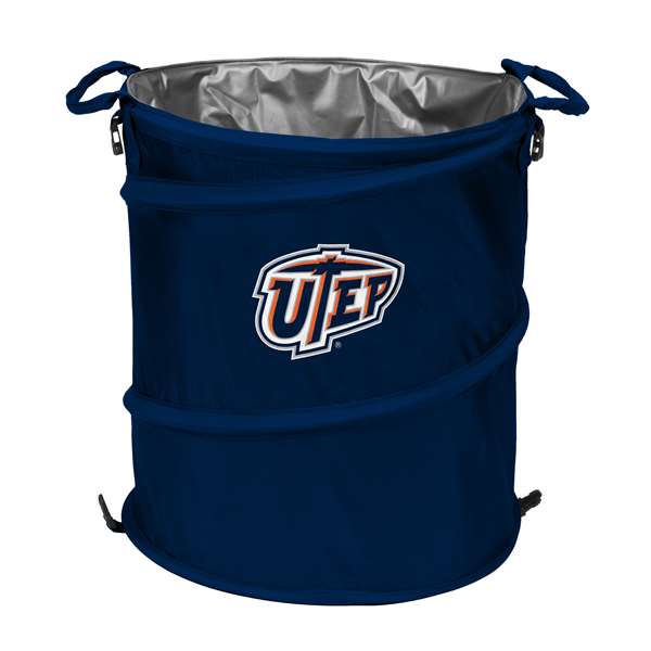 UTEP University of Texas El Paso Collapsible 3-in-1 Cooler, Trach Can, Hamper