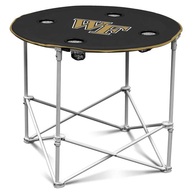 Wake Forest University Deamon DeconsRound Folding Table with Carry Bag
