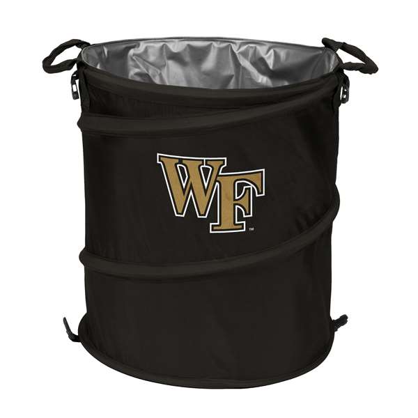Wake Forest University Deamon Decons Collapsible 3-in-1 Cooler, Trach Can, Hamper