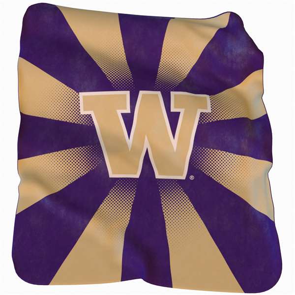 University of Washington Huskies Raschel Throw Blanket