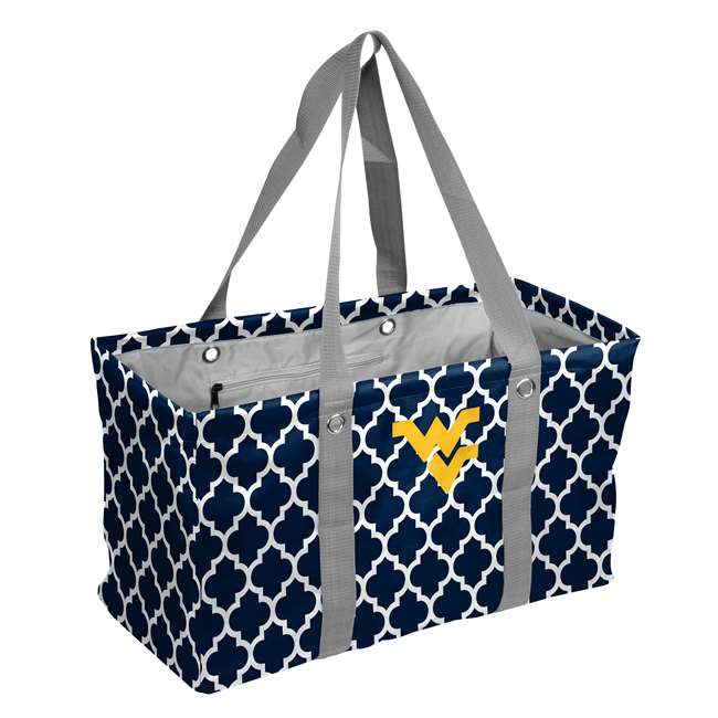 West Virginia Quatrefoil Picnic Caddy