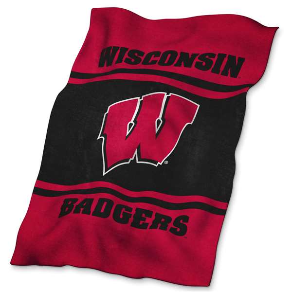 University of Wisconsin Badgers UltraSoft Blanket 84 x 54 inches
