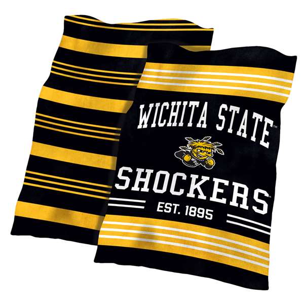 Wichita State Shockers Colorblock Plush Blanket 60X70 inches