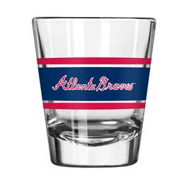 Atlanta Braves 2oz Stripe Shot Glass (2 Pack)