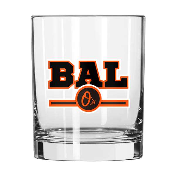 Baltimore Orioles 14oz Letterman Rock Glass (2 Pack)