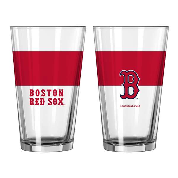 Boston Red Sox 16oz Colorblock Pint Glass