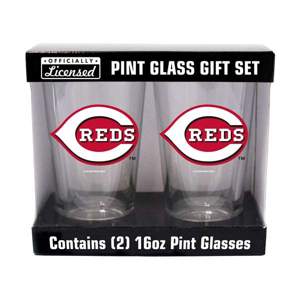 Cincinnati Reds 16oz Swagger Pint Glass 2 Pack