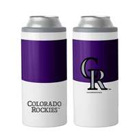 Colorado RockiesColorblock 12oz Slim Can Stainless Steel Coozie