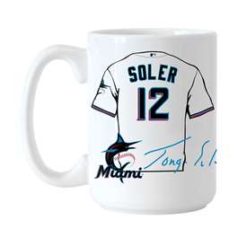Miami Marlins Jorge Soler Jersey 15oz Sublimated Mug