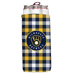 Milwaukee Brewers 12oz Slim Can Coozie (6 Pack)