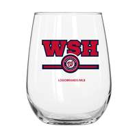 Washington Nationals 16oz Letterman Glass Curved Beverage