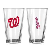 Washington Nationals 16oz Gameday Pint Glass (2 Pack)