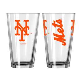 New York Mets 16oz Gameday Pint Glass (2 Pack)