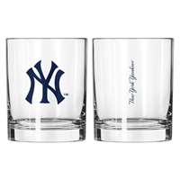 New York Yankees 14oz Gameday Rocks Glass (2 Pack)